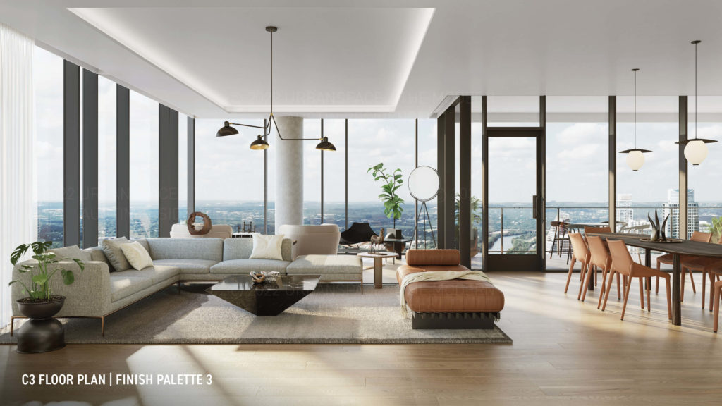 The Modern Austin Residences - C3 Floor Plan rendering
