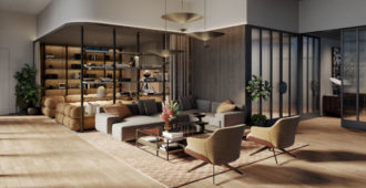 The Modern Austin Residences 34th floor amenity lounge