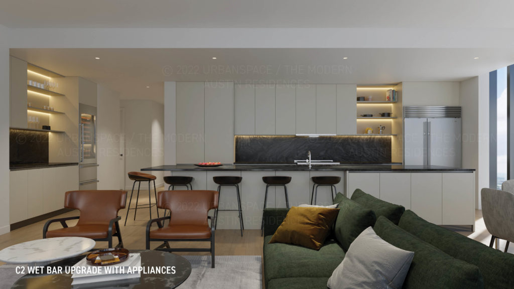 The Modern Austin Residences - C2 Wet Bar Upgrade with Appliances