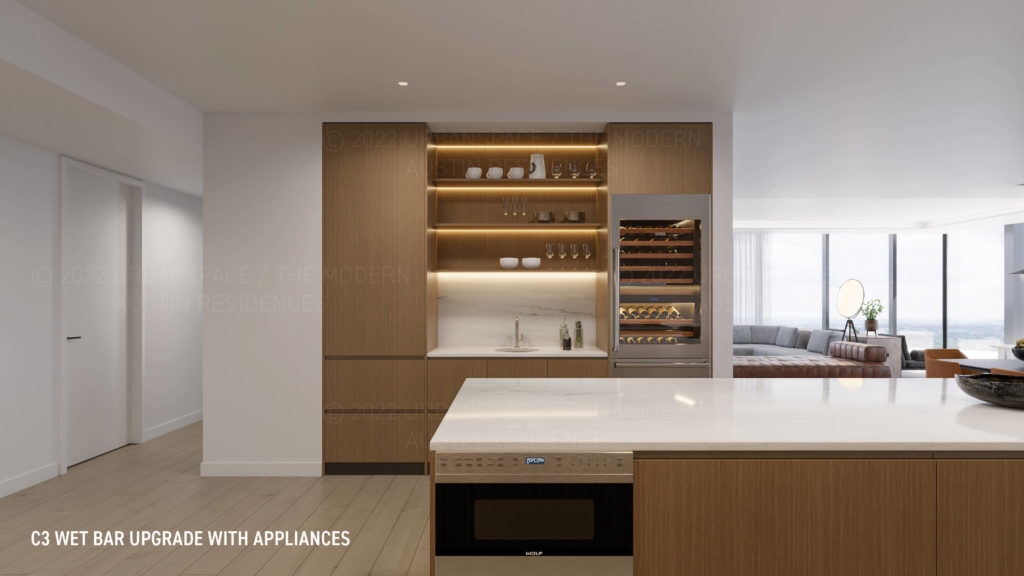 The Modern Austin Residences - C3 Wet Bar Upgrade with Appliances