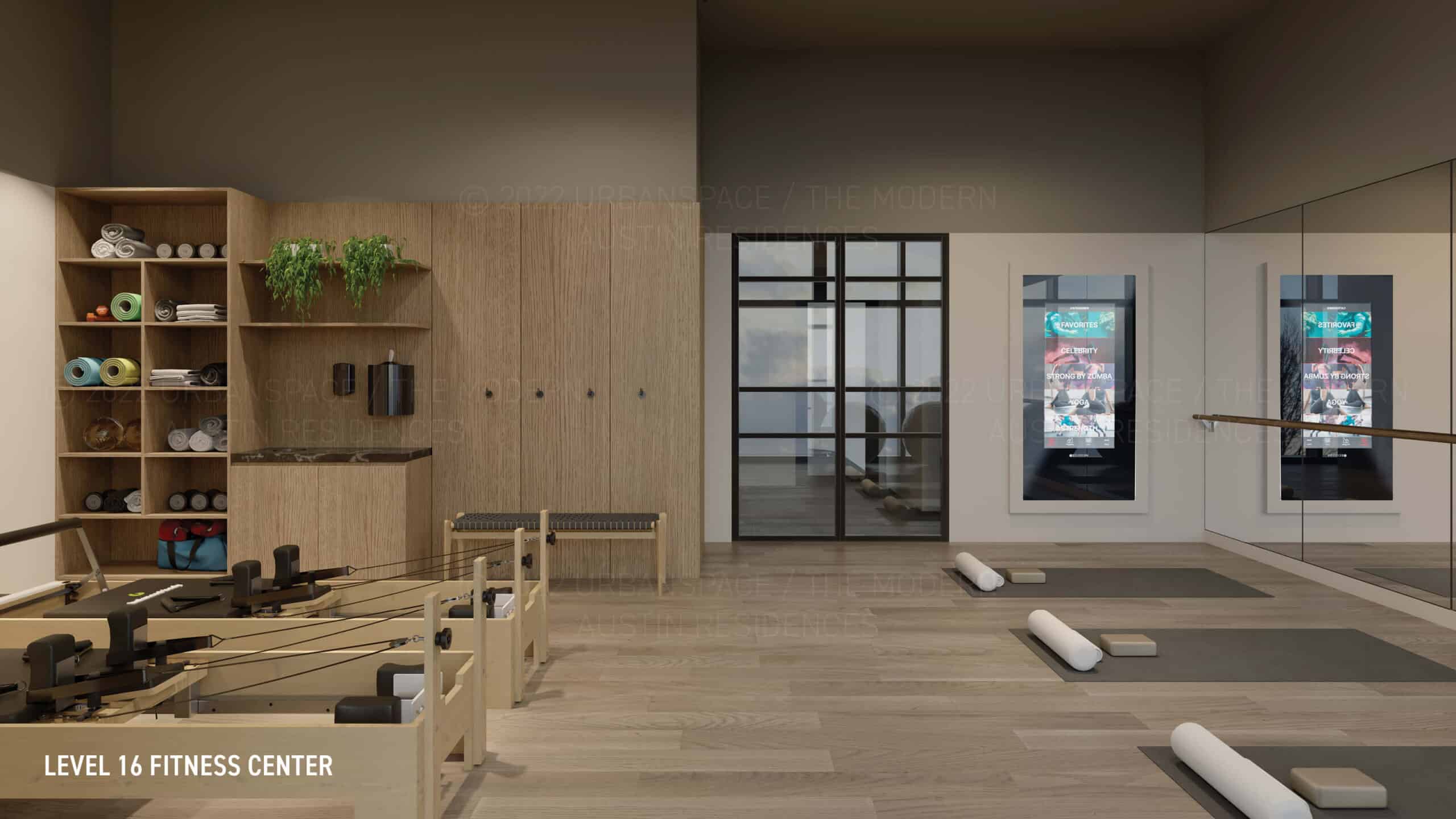 The Modern Austin Residences - Fitness Center rendering C