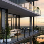 The Modern Austin Residences Penthouse North aerial exterior rendering