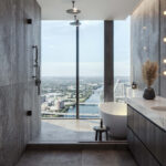 The Modern Austin Residences Penthouse North bath view rendering