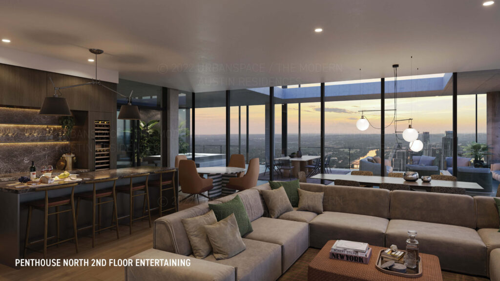The Modern Austin Residences - Penthouse North 2nd Floor Entertaining