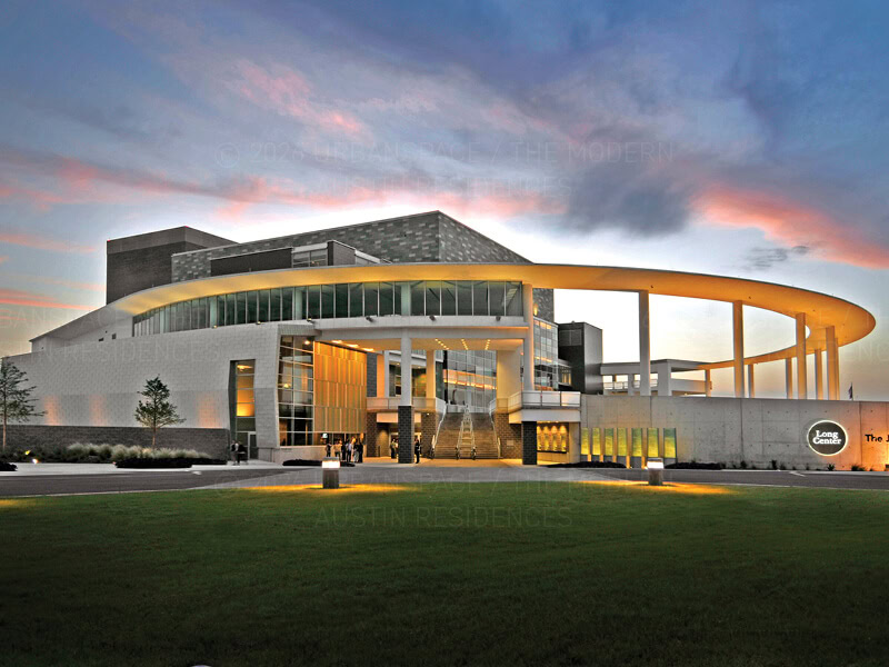 Exterior of The Long Center for Performing Arts in Austin, Texas