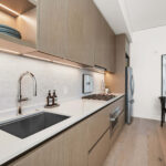 Modern condo kitchen cooktop