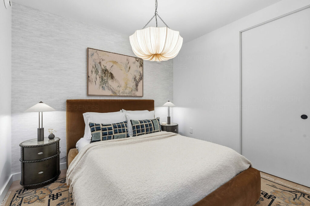 Modern condo bedroom