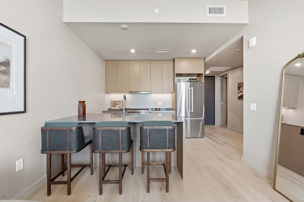 Modern condo kitchen island seating