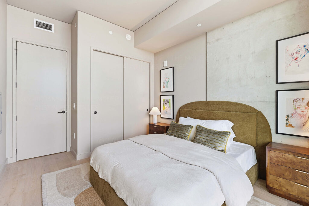 Modern condo bedroom