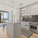 Modern condo kitchen and island