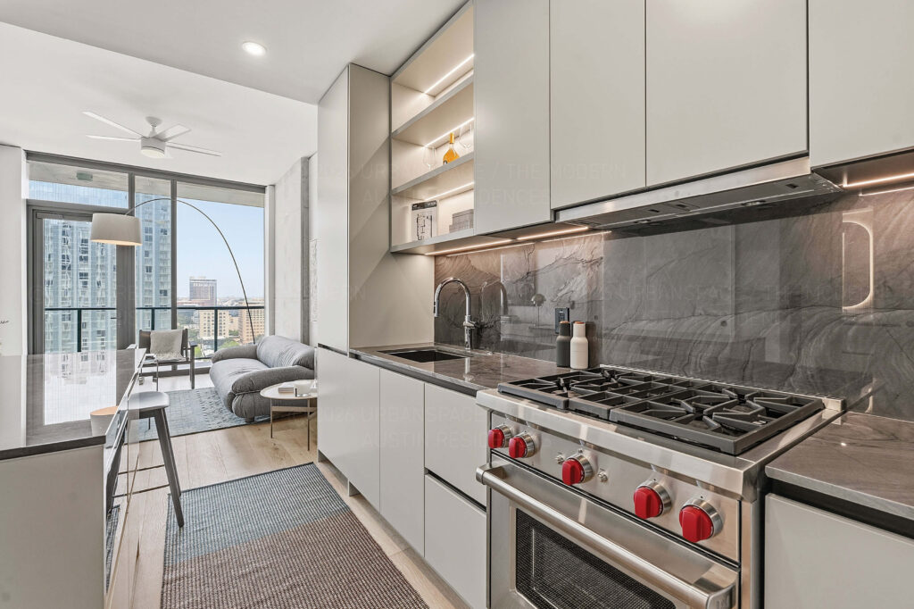 Modern condo kitchen detail