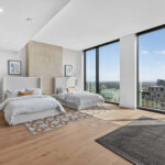 Guest bedroom in high rise modern condo at The Modern Austin Residences